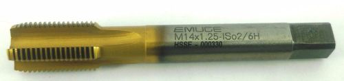 EMUGE Metric Tap M14x1.25 STRAIGHT FLUTE HSSCO5% M35 HSSE TiN Coated