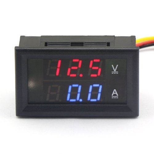 DROK? Digital Multimeter Dual LED Display Voltmeter DC 4.5V to 50V Ammeter 0 to