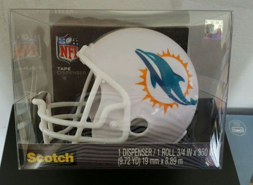 3M Scotch PDQ Dispenser W/ Magic Tape 3/4 X 350 Inches In Miami Dolphins Helmet