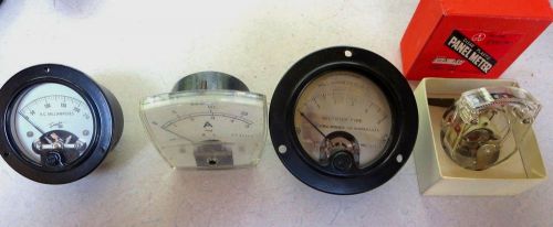 LOT VINTAGE ROUND DIAL AC PANEL METER TEST SIMPLEX KYORITSU JAPAN STEAMPUNK AMP