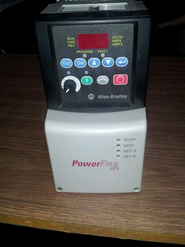 Allen bradley  cat no 22b-b2p3n104 powerflex 40,  3hp untested for sale