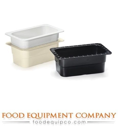 GET Enterprises ML-28-BK Fourth Size 4&#034; Deep Black Melamine Food Pan  - Case...