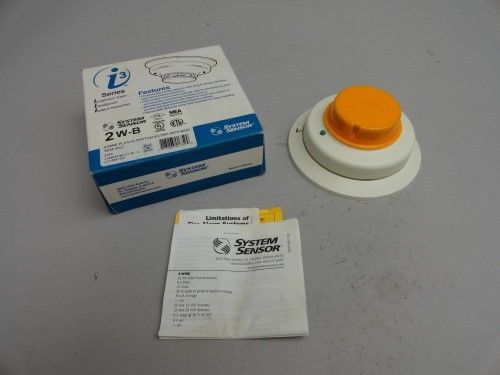 New system sensor 2w-b photoelectric smoke alarm detector w/base for sale