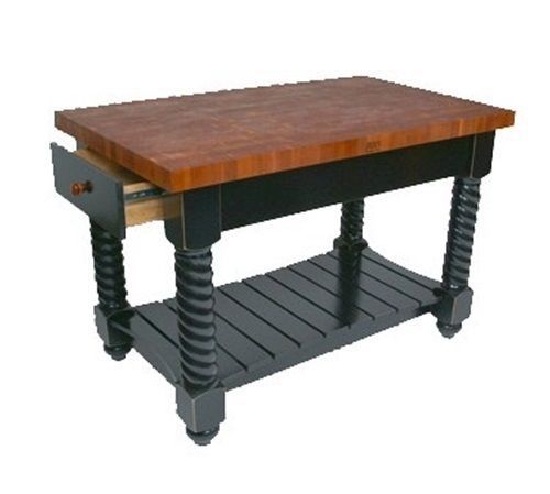 John boos tusi7232 utility table 72&#034; x 32&#034; 1-3/4&#034; thick hard rock maple edge... for sale