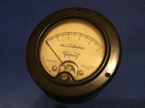 Triplett Model 321, 0-5 D.C. Milliamperes Gage