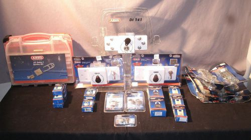 Lot of ABUS Locks, Padlocks, Hasp, Display, Service Kit- LOCKSMITH