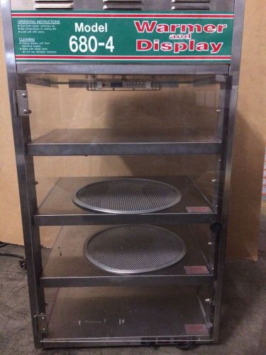 WISCO 680-4 FOOD WARMING MERCHANDISER DISPLAY 4 HEATED SHELVES