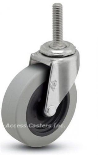 4STCUS-806 4&#034; Swivel Caster, Polyurethane Wheel, 7/16 - 14 x 2-1/4 Threaded Stem