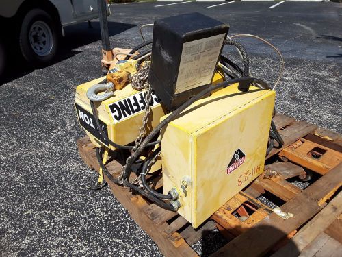 1/4 TON 500# COFFING DUFF NORTON ELECTRIC BEAM TROLLEY CHAIN HOIST CROSBY $299