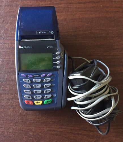 VeriFone VX510 OMNI 5100 Credit Card Terminal with Power Supply and phone cord