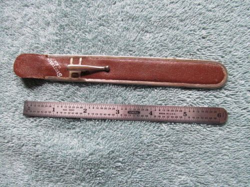 Vintage Starrett Leather Pocket Rule Holder w/ General No.300 Steel Rule, U.S.A.