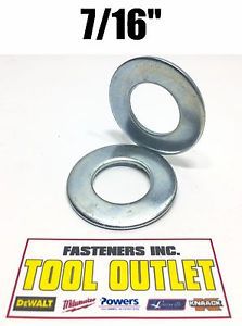 (Qty 5,400) 7/16&#034; SAE Flat Washers Zinc Plated 50LB Box 50# Bulk Box Low Carbon