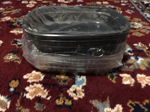 Genpak 20oz Dual Ovenable Food Pan w/Lid - 10 pack - 8.5&#034;x 6.6&#034; x 6.6&#034;