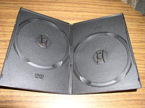 100 BLACK DOUBLE (2) 9 MM ULTRA SLIM DVD CASE CASES