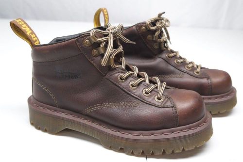 Dr martens mens 7 m 8287 air wair brown leather work boots for sale