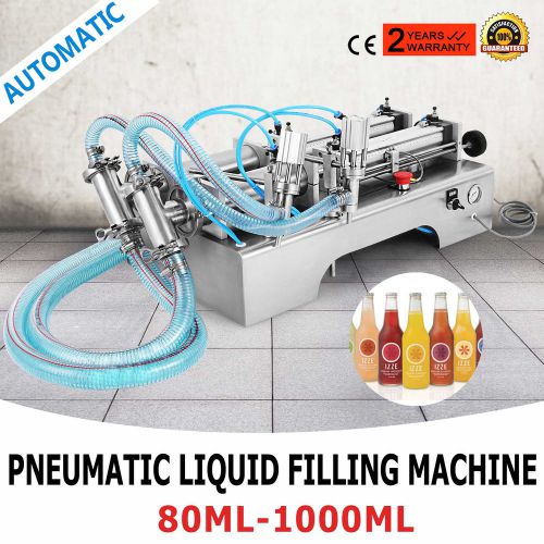 Two Nozzles Pneumatic Liquid Filling 80-1000ML Juicer Pressure Control Filler