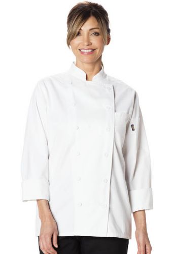 Dickies Women&#039;s Executive Chef Coat White  DC413 WHT FREE SHIP!