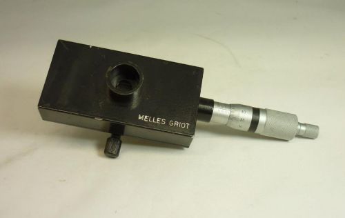 Melles griot linear adjustment stage w/ micrometer for sale