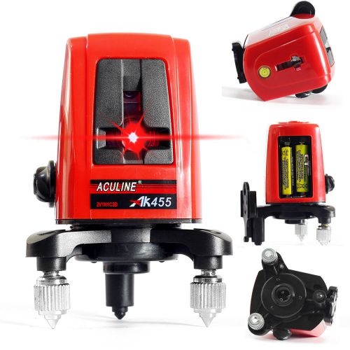 New AK455 360 degree Self-leveling Cross Laser Level 2V1H Red 3 Line 3 Point 5mw