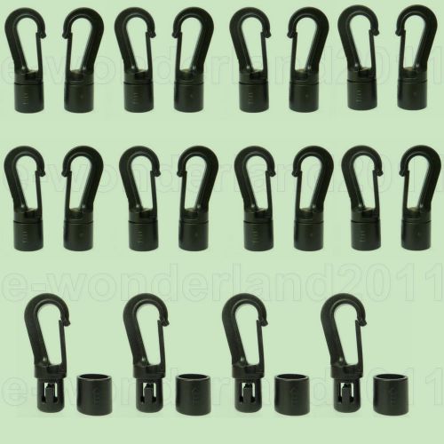 1/4&#034; Shock Cord End Hooks  Elastic Cord Clips Hanging For Kayaks-10/20/50 Set