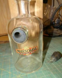 Vintage Marschall Dairy Cheese Acid Test Kit HS Martin Pyrex Glass Jar Lab Ad WI