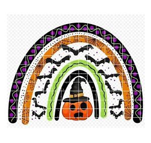 Sublimation Heat Transfer Design Halloween Rainbow