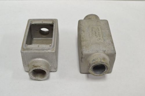 Lot 2 new appleton type fdc device box conduit fitting iron 1in npt b254191 for sale