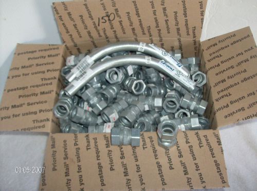 150 pcs. conduit compression coupler fittings 1/2&#034;  plus 2-  1/2 x 90 degree pcs