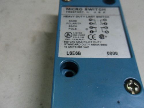 (L22) 1 NEW MICRO SWITCH LSE6B LIMIT SWITCH