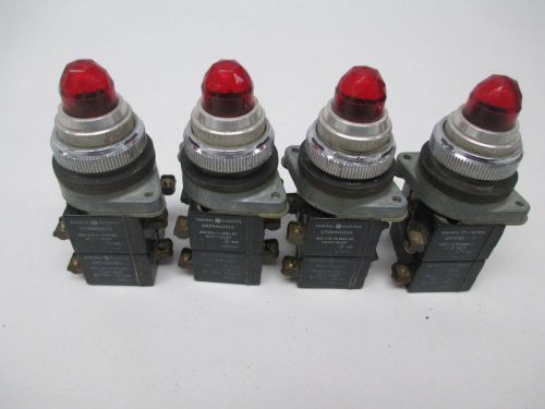 LOT 4 GENERAL ELECTRIC GE CR2940U310 CR2940U301 PUSHBUTTON RED 115V-AC D303716