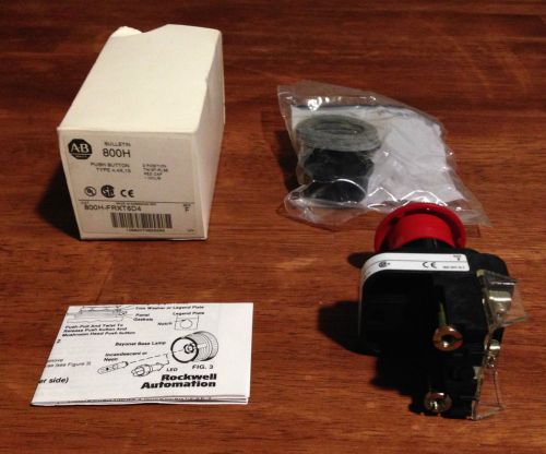 Allen Bradley 800H-FRXT6D4 Series F 2-Position Pushbutton Twist-Release Red Cap