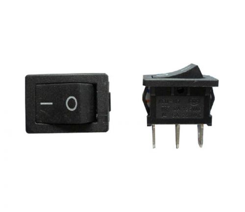 50pcs 15*21mm rocker switch black square  dc 2-6a 250v 3 pin copper  boat switch for sale