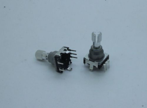 2 x ALPS EC11K0925401 Encoder 9 Pulses 20mm D Shaft 1.5mm Travel Push on Switch