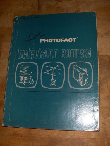 Photofact television course servicing course howard sams publication 1972 for sale