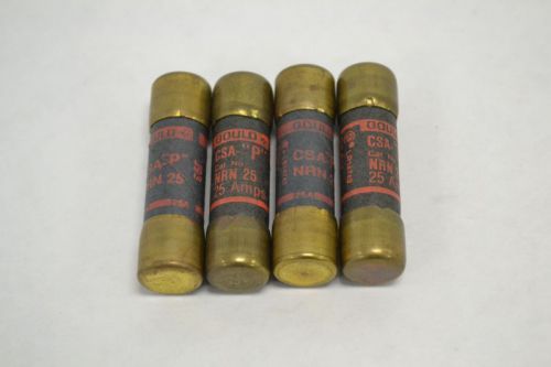 Lot 4 new gould csa-p nrn 25 250v-ac 25a-amps fuse b256888 for sale