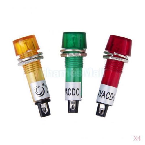 12pcs 24v ac/dc signal indicator light pilot dash lamp for car truck boat for sale