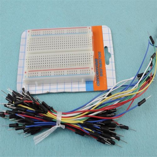 Precision Prototype Board Electronic Deck + 65Pcs Breadboard Tie Wire Cable LS-1