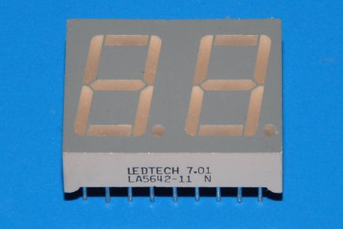 30PC  USA  0.56&#034; 2-DIGIT 7-SEGMENT LED DISPLAY ORANGE COMMON ANODE DUPLEX LA5642