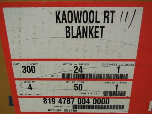 1 pcs thermal ceramics kaowool rt blanket kaowool blanket 300&#034; long, 24&#034; wide for sale