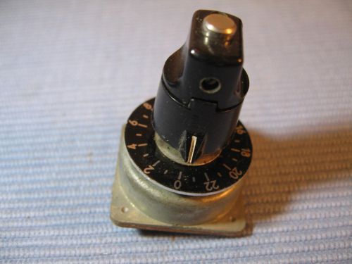 Vintage ruwido 1 megohm potentiometer with black pointer and scale, used for sale