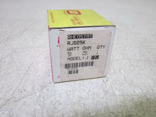 OHMITE RJS25K 25K OHMS 50W MODEL J RHEOSTAT  *NEW IN A BOX*