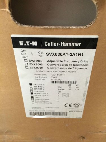 Eaton svx9000 cutler svx030a1-2a1n1 vfd svx afd variable frequency drive new for sale