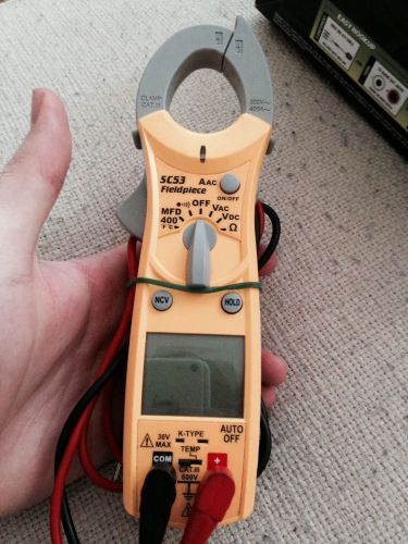 Fieldpiece SC53 Mini Clamp Meter w/ Leads Works Nice FAST FREE SHIP