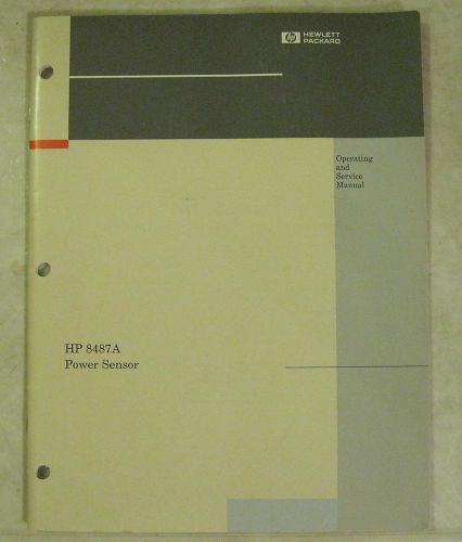 HP 8487A POWER SENSOR OPERATING &amp; SERVICE MANUAL