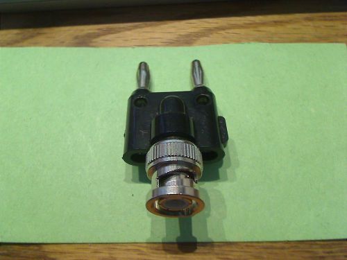 BNC Male plug to Twin 2 Banana plug male Coaxial Adapter Plug Connector