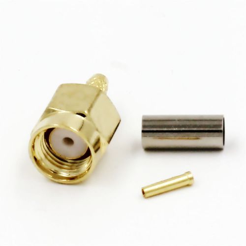 10 pcs RP-SMA male straight to RG316 RG174 LMR100  RF connectors