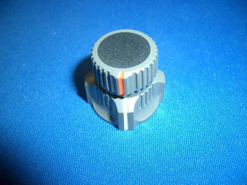 Tektronix TEK knob set, dark grey, square/round stacked pair