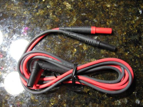 Genuine Fluke TL224 Test Leads SureGrip Industrial Test Probes DMM (red, black)