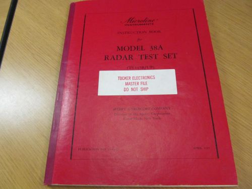 Sperry Corp Series 38A F-M Test Set Operation / Maintenance Manual /Schem 44313