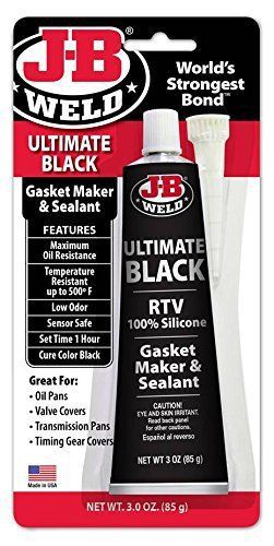 J-b weld ultimate black rtv 100% silicone gasket maker &amp; sealant 3oz 32329 for sale